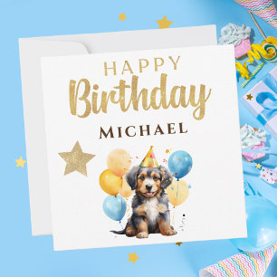 Happy Birthday Niedlich Dog Card Feiertagskarte