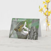 Happy Birthday Niedlich Eichhörnchen Karte (Gelbe Blume)