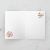 Happy Birthday Niedlich Flying Bee mit Balloon Karte (Innenseite)