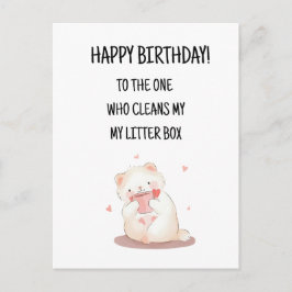 Happy Birthday Niedlich & Funny Cat Postcard Postkarte