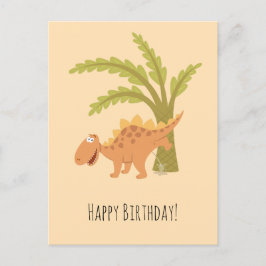 Happy Birthday Niedlich Funny Dinosaur Dino Peeing Postkarte