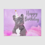 Happy Birthday Niedlich Funny French Bulldog Seidenpapier<br><div class="desc">Alles Gute zum Geburtstag!</div>