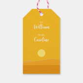 Happy Birthday Niedlich Funny Running Dino Dinosau Geschenkanhänger (Rückseite)