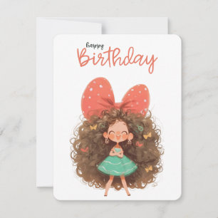 Happy Birthday Niedlich Girl Feiertagskarte