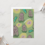 Happy Birthday Niedlich Groundhog Karte (Vorderseite/Rückseite Beispiel)