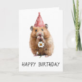 Happy Birthday Niedlich Hamster Karte (Vorderseite)