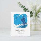 Happy Birthday Niedlich Hund Welpe Shooting Star C (Stehend Vorderseite)