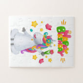 Happy Birthday Niedlich Modern Magical Floral Unic Puzzle (Horizontal)