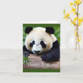 Happy Birthday Niedlich Panda Bear Karte (Gelbe Blume)