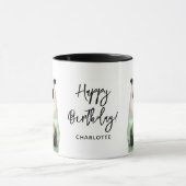 Happy Birthday Niedlich Panda Cake Personalisiert  Tasse (Zentrum)