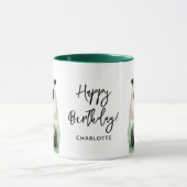 Happy Birthday Niedlich Panda Cake Personalisiert  Tasse (Zentrum)