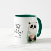 Happy Birthday Niedlich Panda Cake Personalisiert  Tasse (VorderseiteRechts)