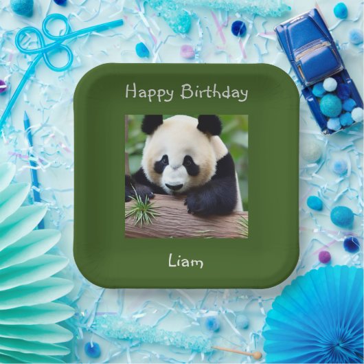 Happy Birthday Niedlich Panda Pappteller (Party)