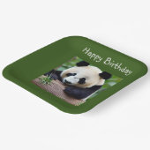 Happy Birthday Niedlich Panda Pappteller (Gewinkelt)