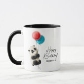 Happy Birthday Niedlich Panda Personalisierter Nam Tasse (Links)