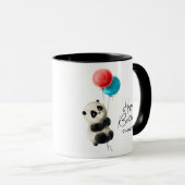 Happy Birthday Niedlich Panda Personalisierter Nam Tasse (VorderseiteRechts)
