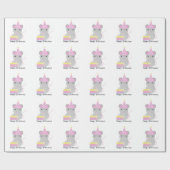 Happy Birthday Niedlich Party Mouse Geschenkpapier (Flach)