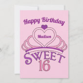 Happy Birthday Niedlich Personalisiert 16 . Geburt Karte (Vorderseite)