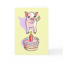 Happy Birthday Niedlich Piglet Zeichnend Karte