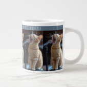 Happy Birthday Niedlich Singkatzen Jumbo-Tasse (Rechts)