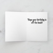 Happy Birthday Niedlich Spitz Karte (Innenseite)