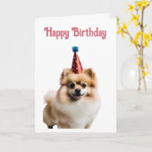 Happy Birthday Niedlich Spitz Karte (Gelbe Blume)