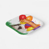 Happy Birthday Niedliche Guinea Party Balloons Pappteller (Gewinkelt)