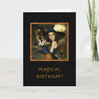 Happy Birthday - Niedliche Hexe Star Sky