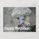 Happy Birthday Niedliche Katzenversteckung Postkarte (Vorderseite)