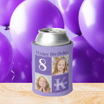 Happy Birthday Niedliche Kids Foto Lila Party Dosenkühler<br><div class="desc">Cooles 2 Foto personalisiertes Geburtstagspapier Party kann cooler für ein kleines Mädchen oder Kleinkind. Feiern Sie den Geburtstag Ihres Kindes mit niedlichen Fotografien von ihnen auf diesem fügen Sie Ihre eigene Fotografie-Design mit bezaubernden hübschen lila Quadraten. Geben Sie ihren Namen und ihr Alter ein.</div>