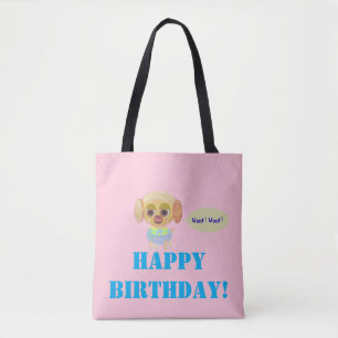Happy Birthday Niedliche Welpe Tasche
