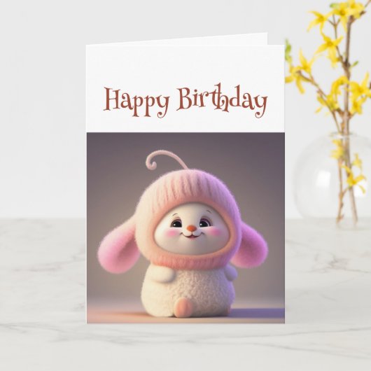 Happy Birthday Niedlicher Kleiner Münchkin-Ever Sp Karte (Gelbe Blume)