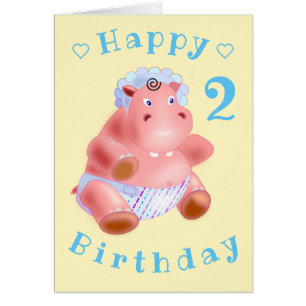 Happy Birthday - Niedliches Baby Hippo - Personali