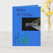 Happy Birthday Noah, Grußkarte Karte (Gelbe Blume)