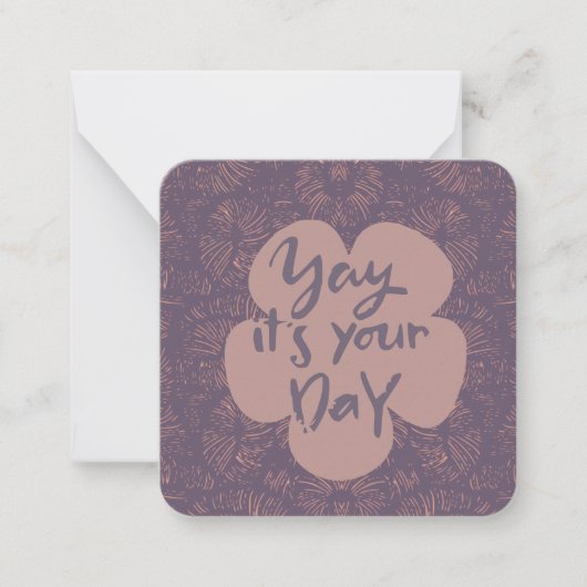 Happy Birthday Note Card Mitteilungskarte (Vorderseite)