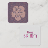 Happy Birthday Note Card Mitteilungskarte (Vorne/Hinten)