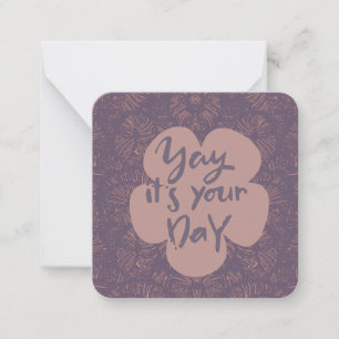 Happy Birthday Note Card Mitteilungskarte