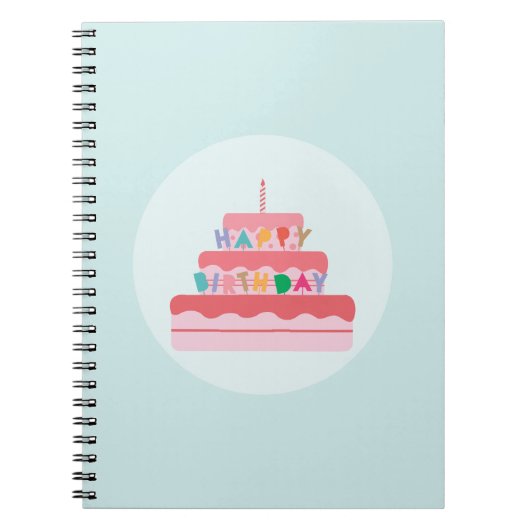 Happy Birthday Notebook Notizblock (Vorderseite)