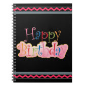 Happy Birthday Notebook Notizblock (Vorderseite)