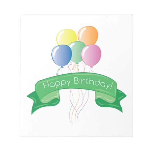 Happy Birthday Notizblock (Vorderseite)