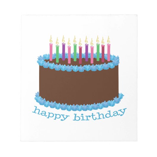 Happy Birthday Notizblock (Vorderseite)