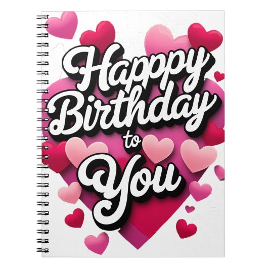 Happy Birthday Notizblock (Vorderseite)