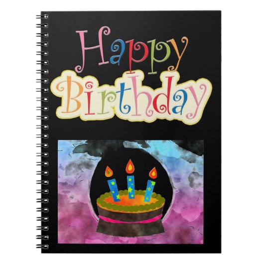 Happy Birthday Notizblock (Vorderseite)