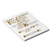 Happy Birthday Notizblock (angewinkelt)