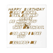 Happy Birthday Notizblock (Vorderseite)