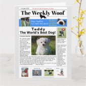 Happy Birthday Novelty Dog News Karte (Gelbe Blume)