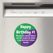 Happy Birthday Nr. 1 cupcake Eismagnet Magnet (In Situ (Geschirrspüler))