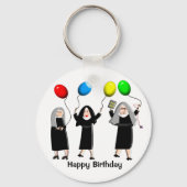 Happy Birthday Nuns Schlüsselanhänger (Vorderseite)