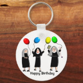 Happy Birthday Nuns Schlüsselanhänger (Rückseite)