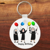 Happy Birthday Nuns Schlüsselanhänger (Vorderseite)